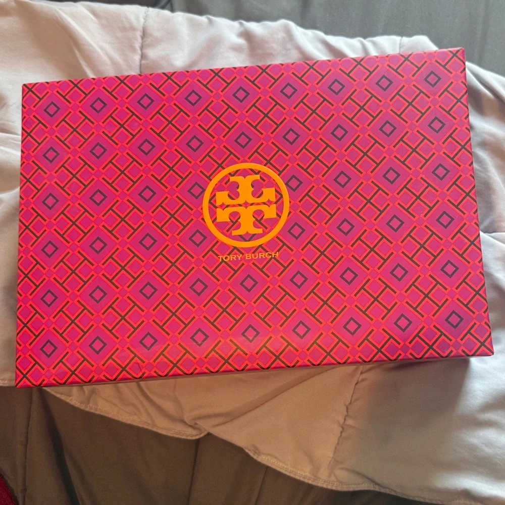 Tory Burch Pink and Orange Logo Sneaker Box